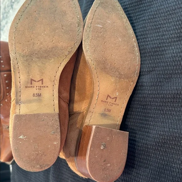 Marc Fisher Tan Suede Ankle Booties - Picture 6 of 6